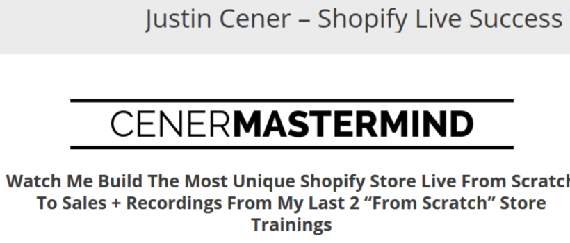 Shopify-Live-Success-Training